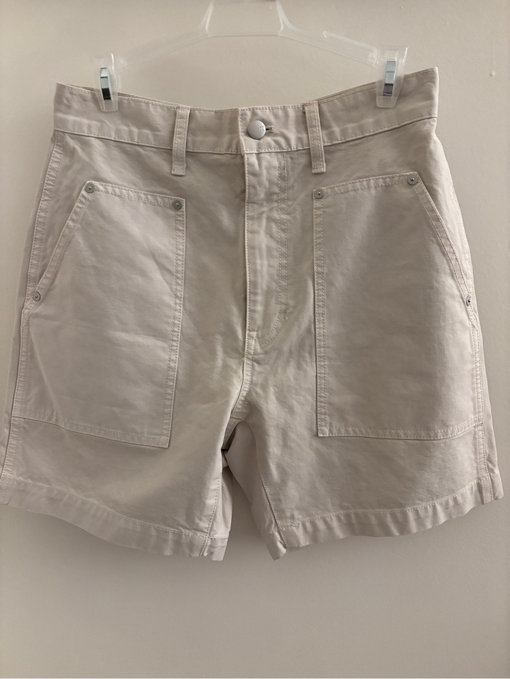 Madewell Light Beige Utility Cotton Shorts